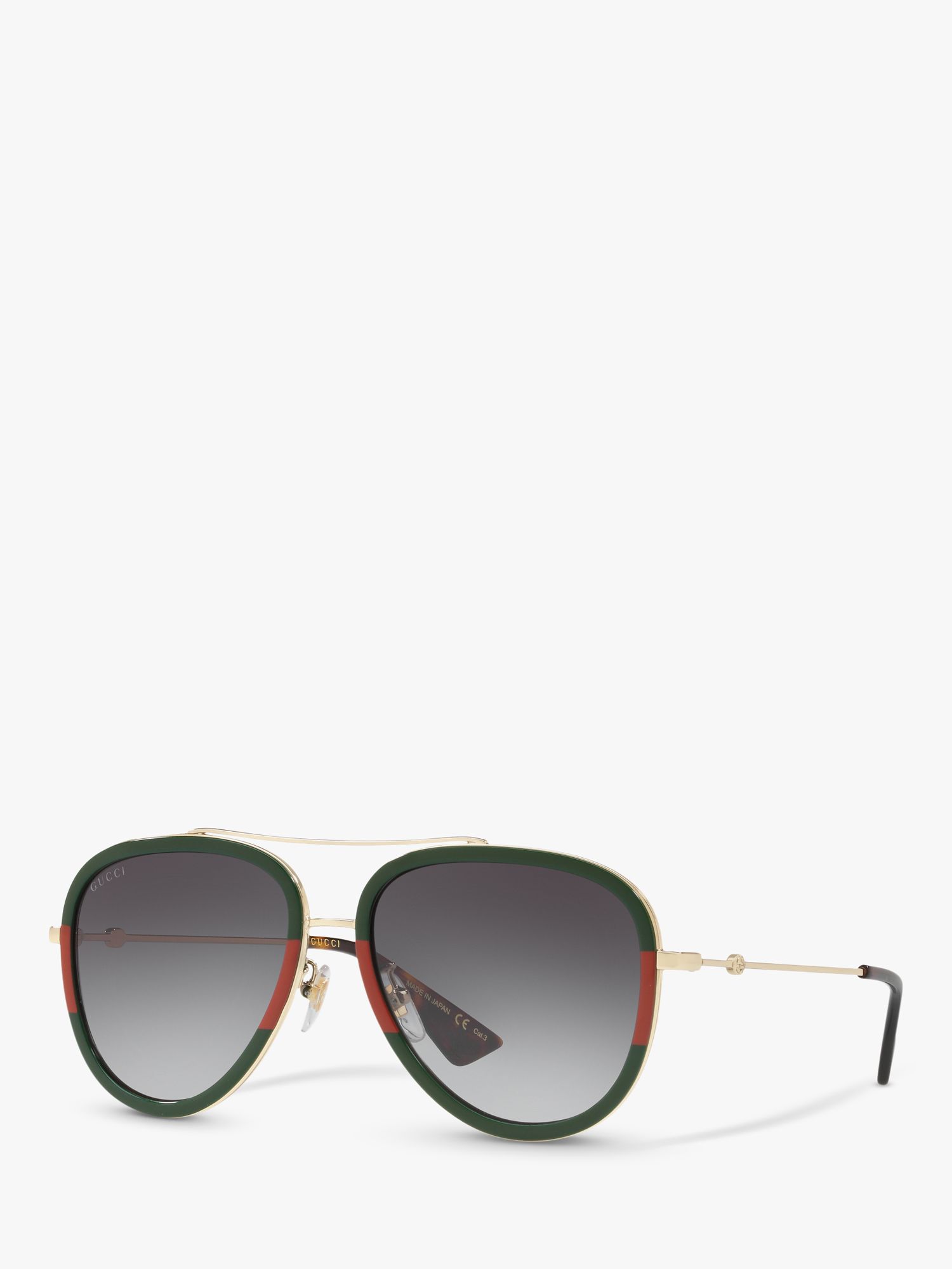 Gucci GG0062S Aviator Sunglasses at John Lewis