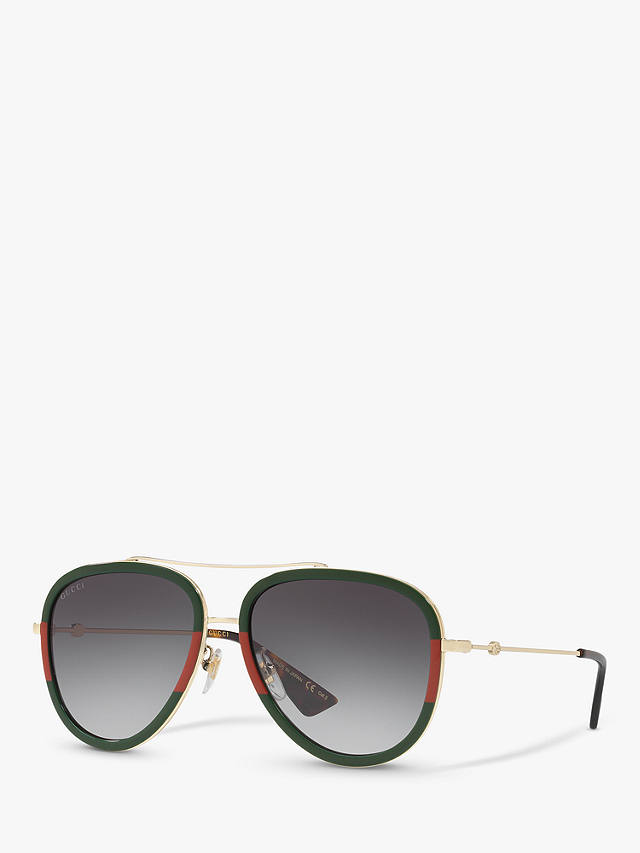 Gucci GG0062S Aviator Sunglasses, Multi/Grey Gradient