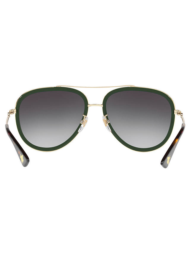 Gucci GG0062S Aviator Sunglasses, Multi/Grey Gradient at John Lewis ...