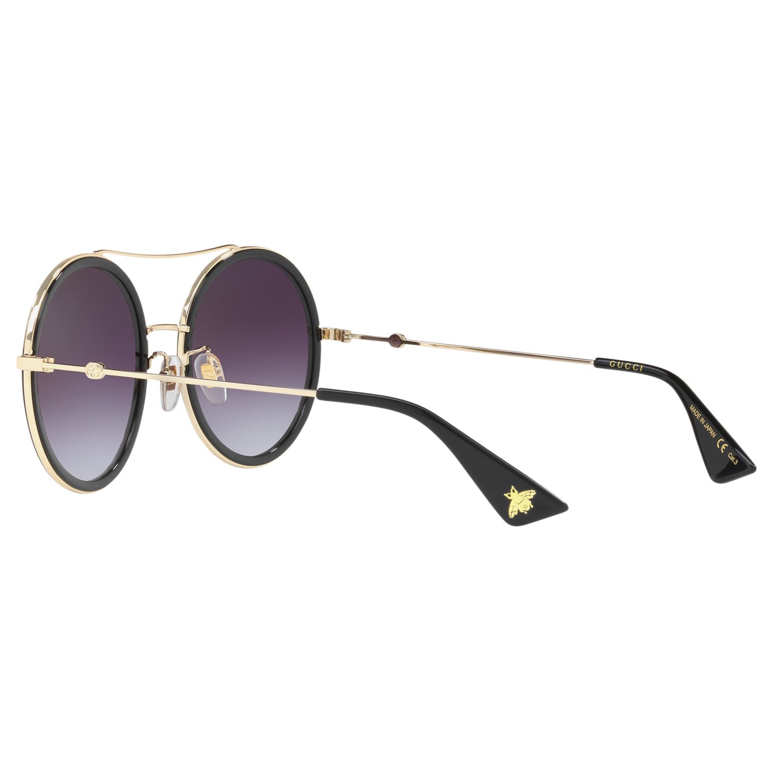 Gucci GG0016S Round Sunglasses, Charcoal/Purple Gradient