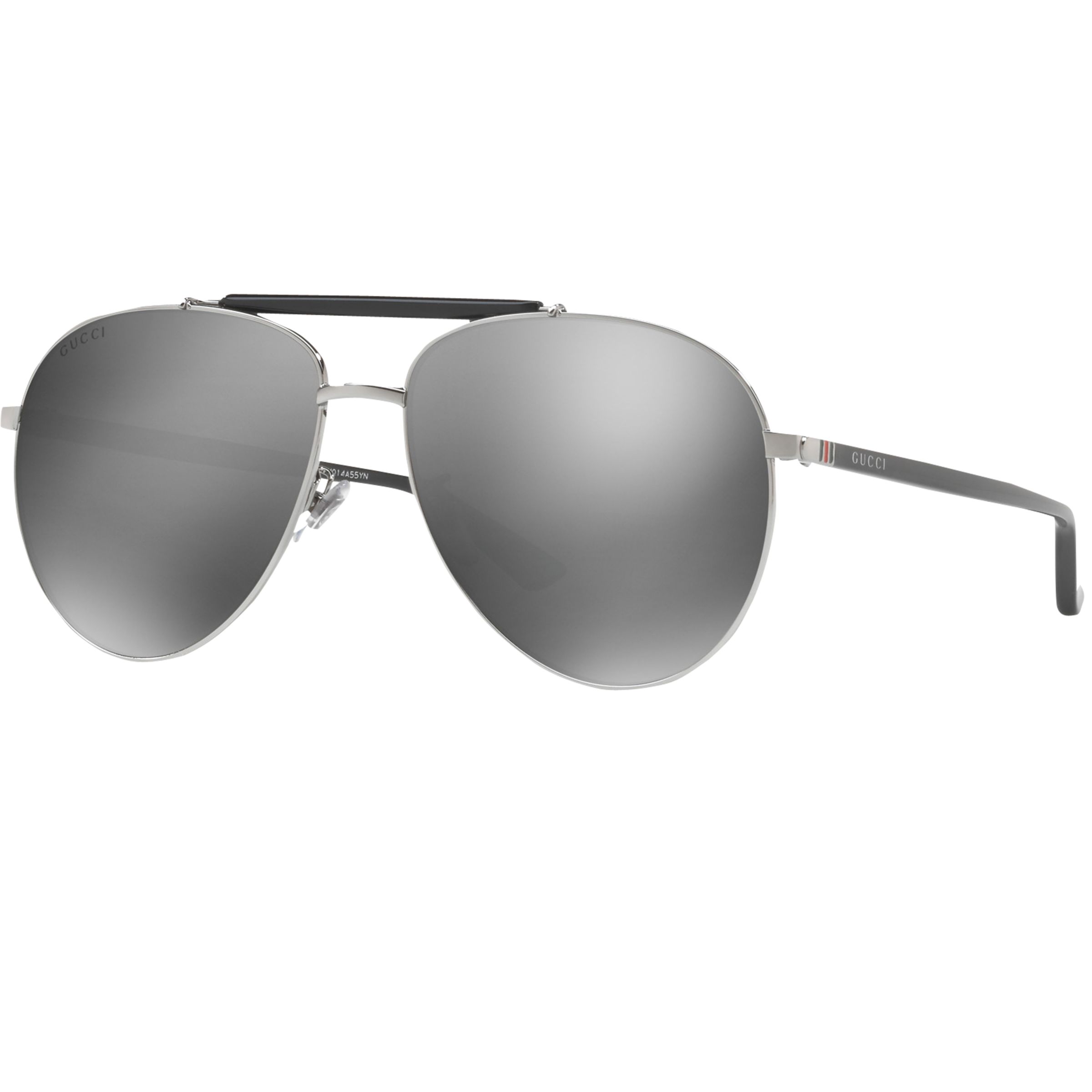 gucci silver aviator sunglasses