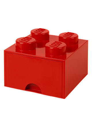 LEGO 4 Stud Storage Drawer, Red
