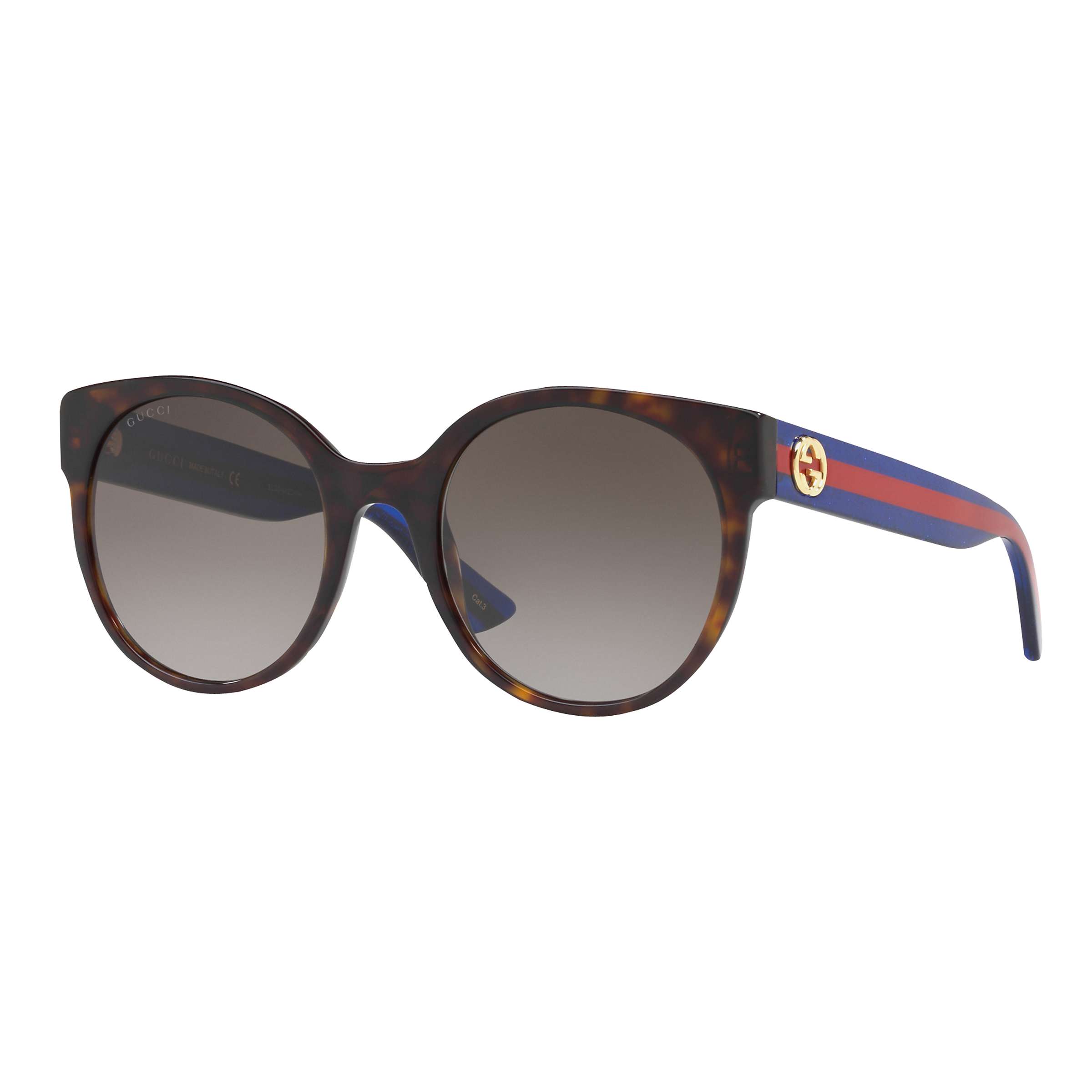glemsom Tomat Feje Gucci GG0035S Women's Oval Sunglasses, Tortoise Multi/Grey Gradient at John  Lewis & Partners