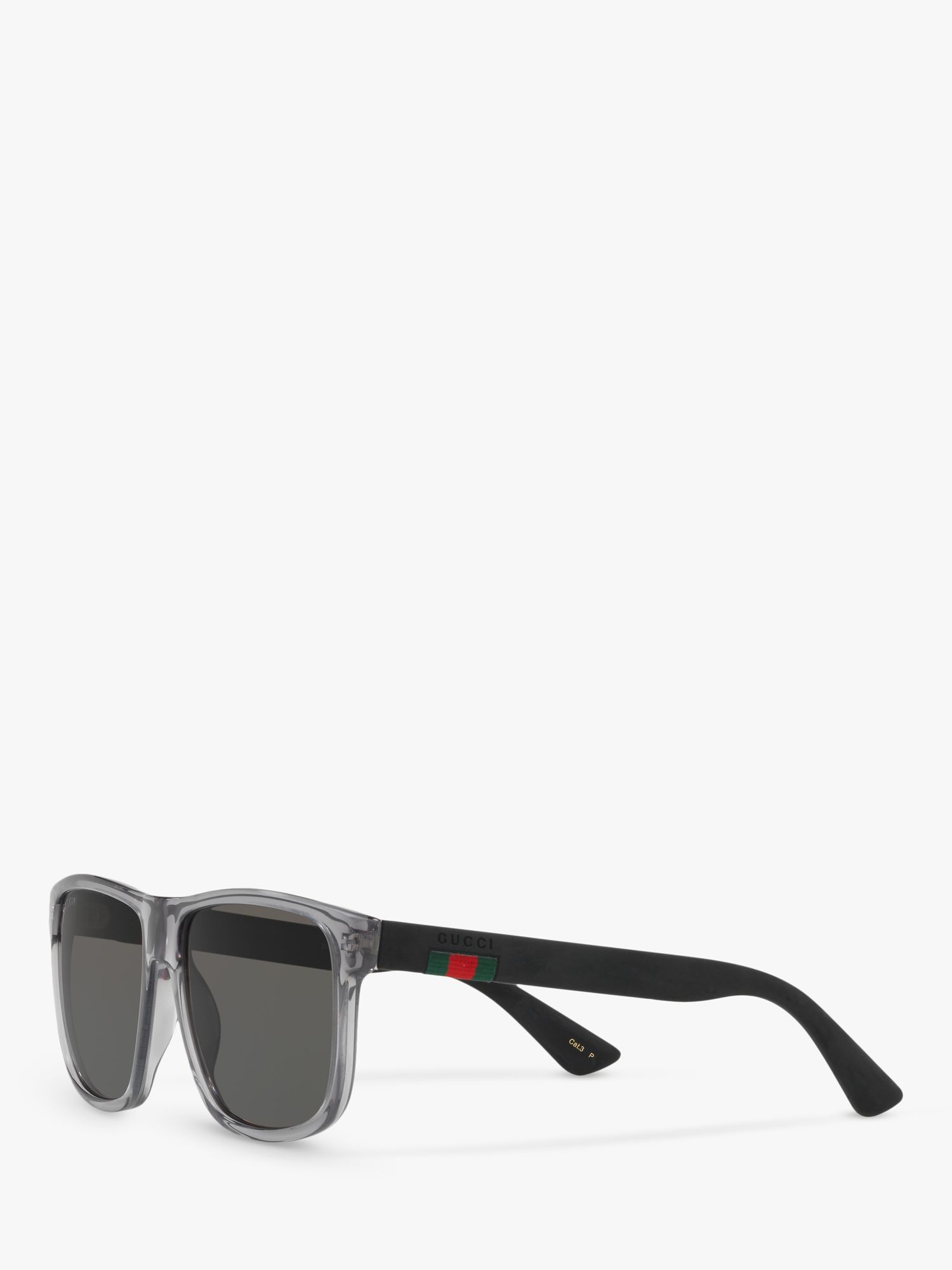 Ny mening til bundet kål Gucci GG0010S Polarised D-Frame Sunglasses, Charcoal/Grey at John Lewis &  Partners