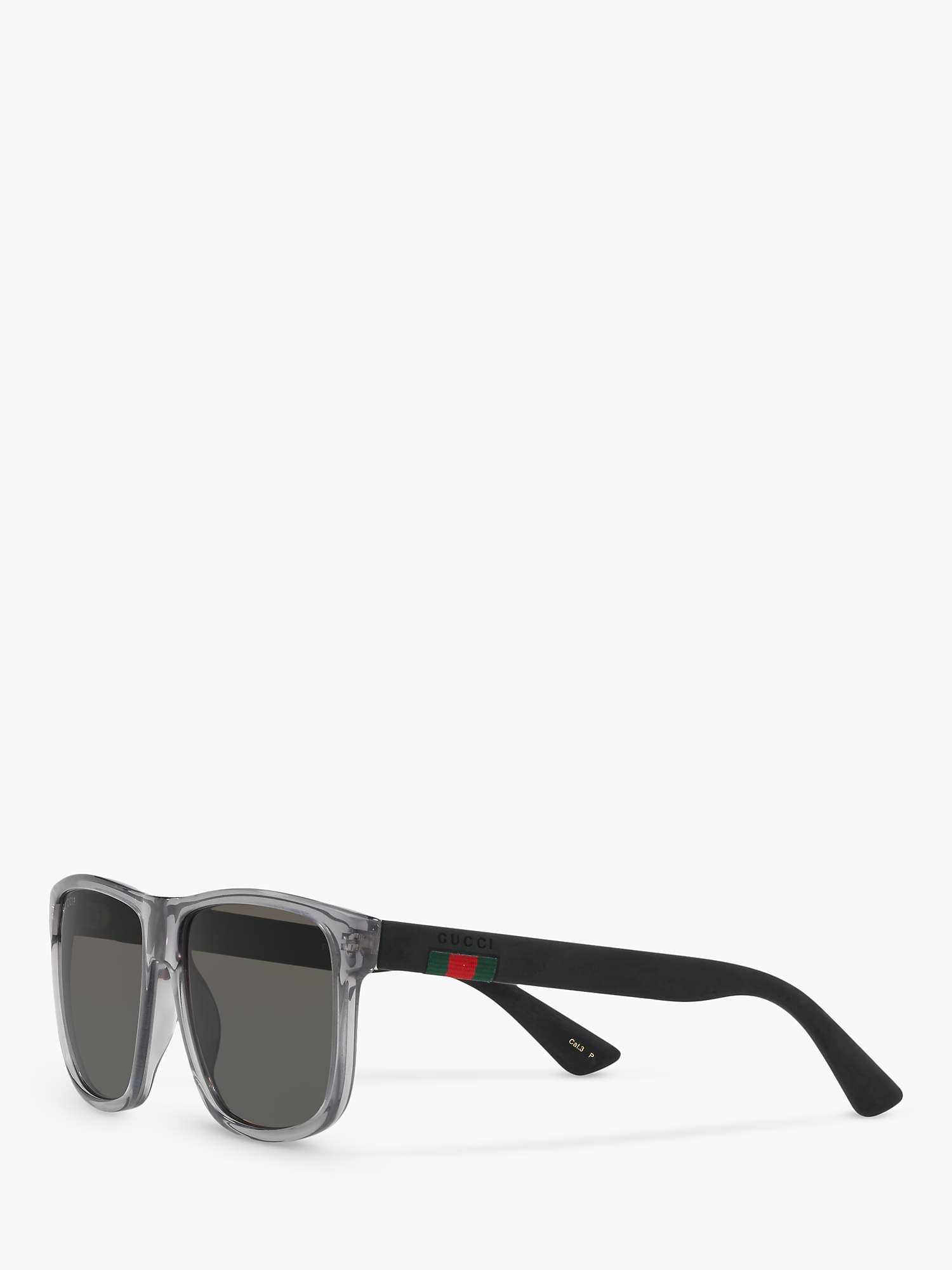 Gucci GG0010S Polarised D-Frame Sunglasses, Charcoal/Grey at John Lewis &  Partners