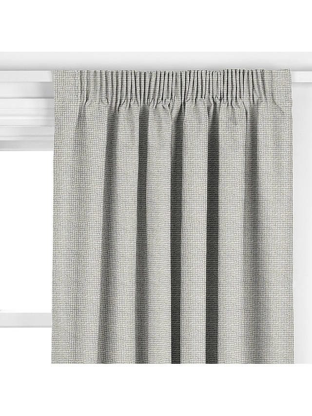 John Lewis Luna Spot Made to Measure Curtains, Steel