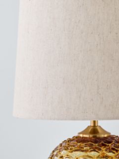 John Lewis Abigail Dimple Ombre Table Lamp, Green