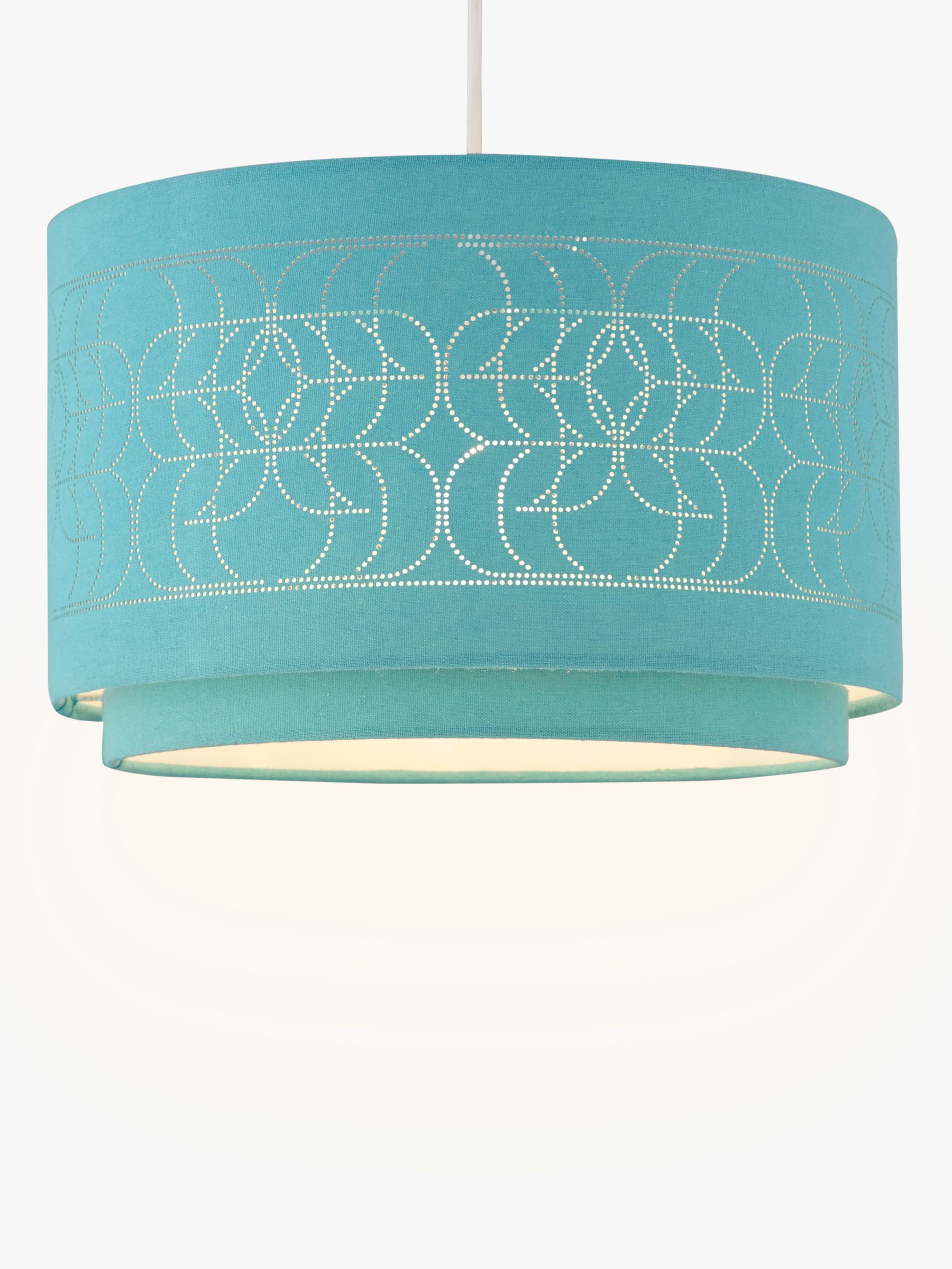 John Lewis Easy To Fit Arvid Pierced Linen Ceiling Shade At