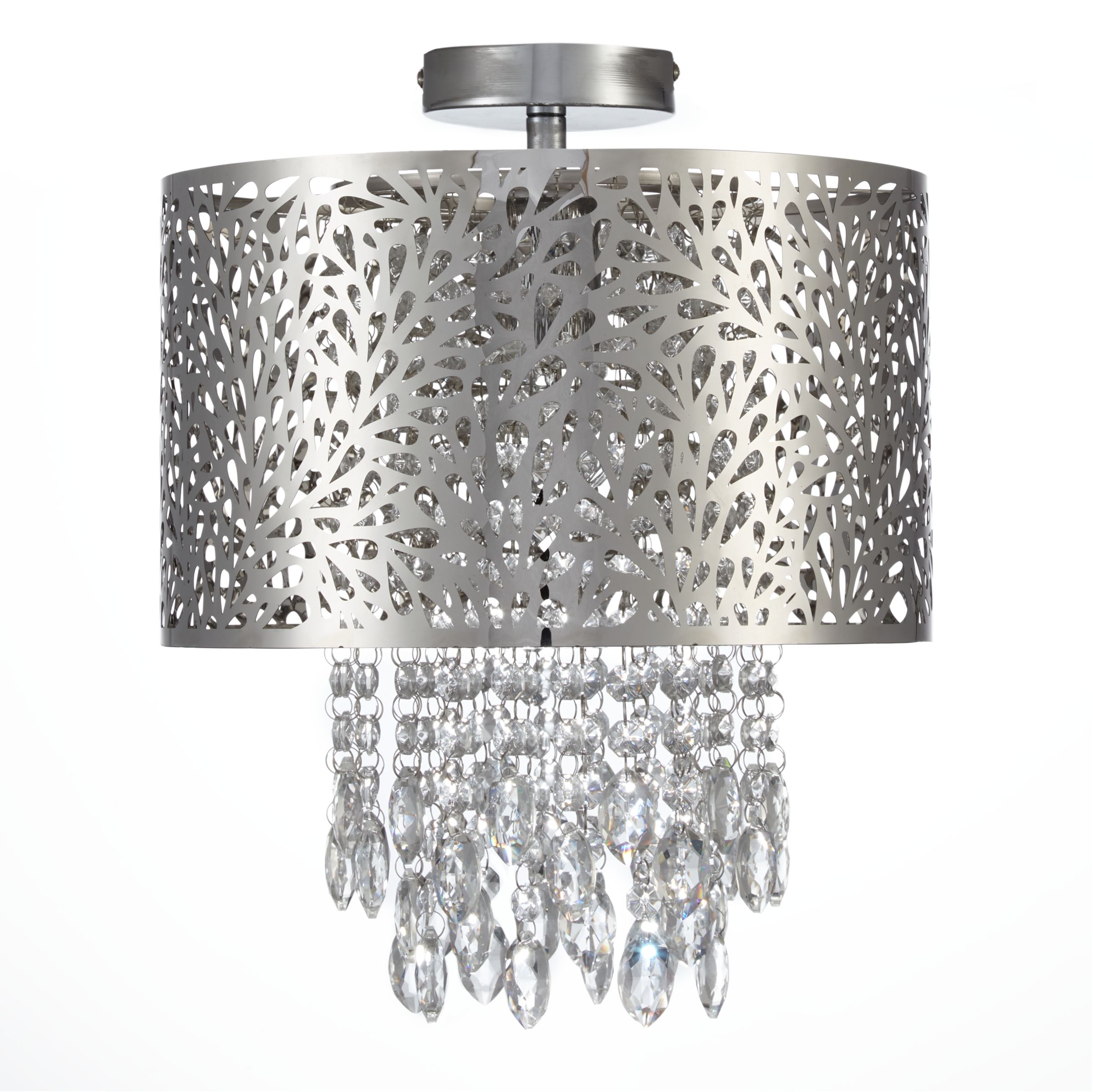 John Lewis Partners Destiny Fretwork Semi Flush Ceiling Light