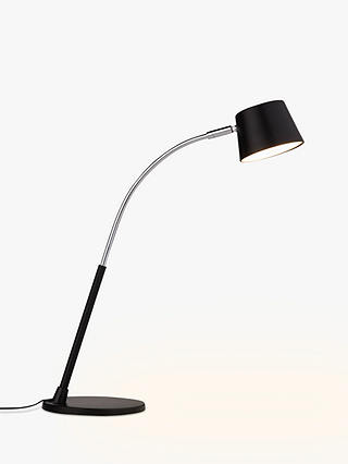House by John Lewis Ralph LED Desk Touch Lamp, Black / Chrome