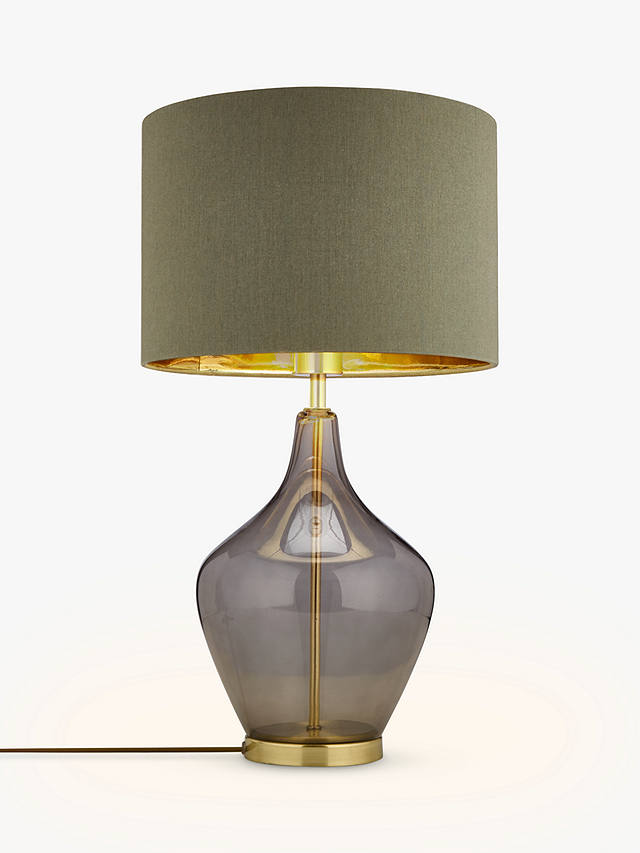 John Lewis Partners Ursula Glass, Smoked Glass Table Lamp