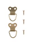 Home Gallery Brass Plated D Rings, Pack of 2