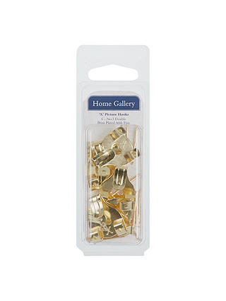 Home Gallery Picture Hooks Brass Headed Pins, Pack of 6