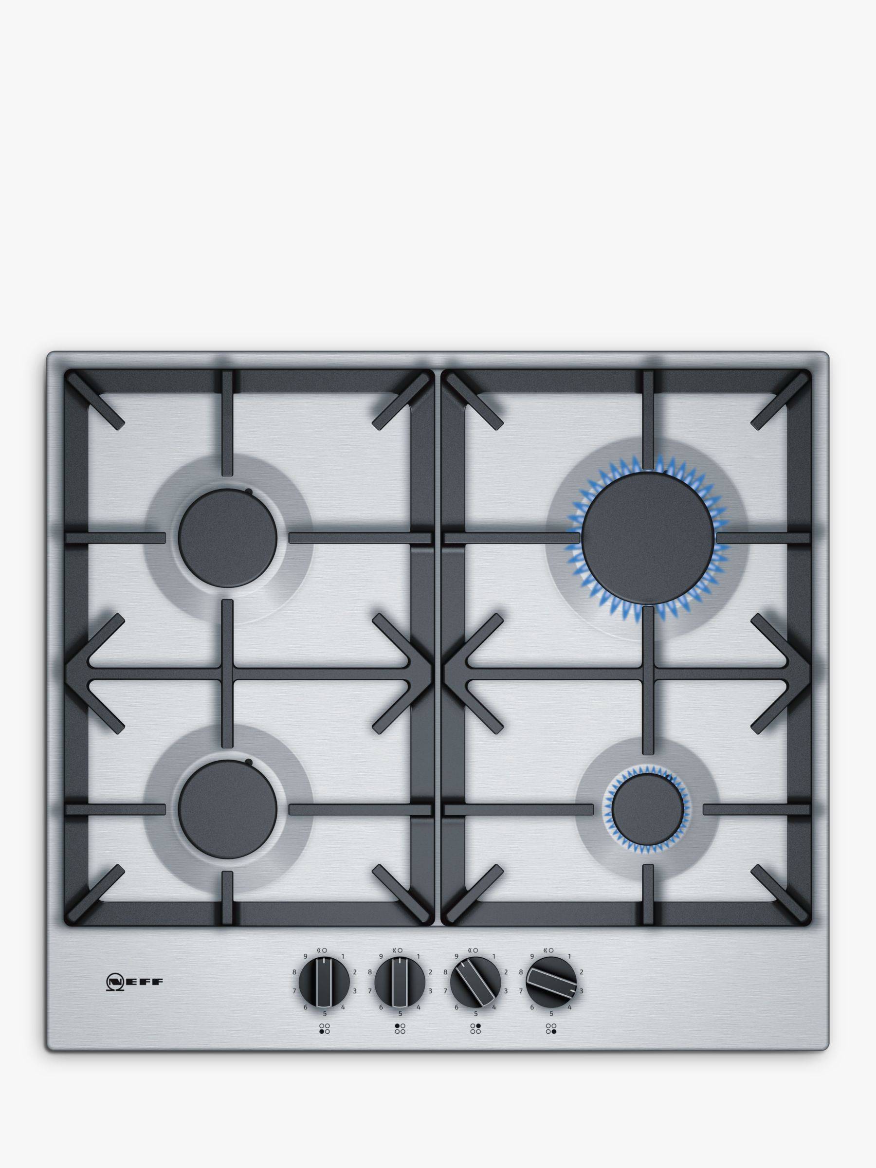 Neff T26DS49N0 Gas Hob, Stainless Steel