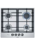 Bosch PCP6A5B90 60cm Gas Hob, Brushed Steel