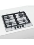 Bosch PCP6A5B90 60cm Gas Hob, Brushed Steel