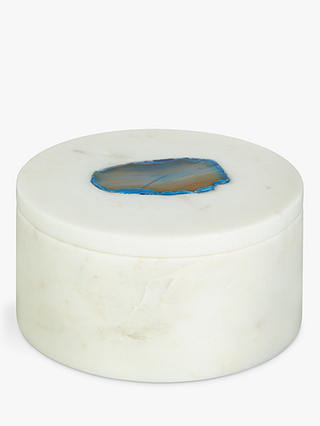 John Lewis & Partners Marble Agate Container, White