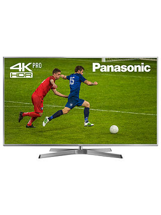 Panasonic TX-50EX750B LED HDR 4K Ultra HD 3D Smart TV, 50" with Freeview Play/Freesat HD & Height Adjustable Swivel Stand, Ultra HD Certified, Silver