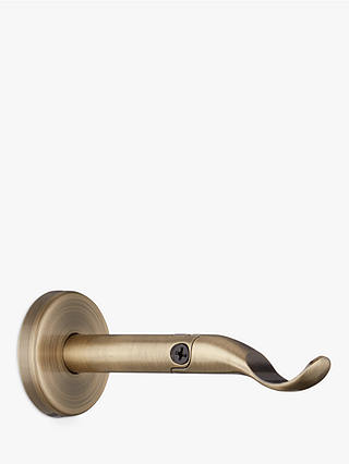 John Lewis Antique Brass Contemporary Ceiling and Wall Fixing Passing Bracket, Dia.28mm
