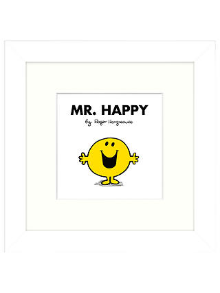 Roger Hargreaves - Mr. Men, Mr Happy Framed Print, 23.5 x 23.5cm