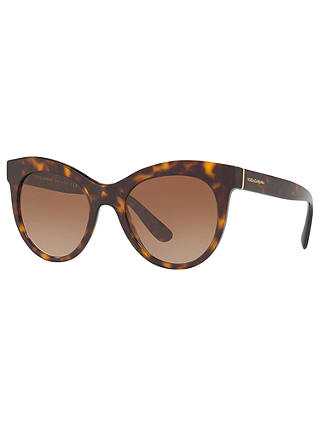 Dolce & Gabbana DG4311 Oval Sunglasses, Tortoise/Brown Gradient