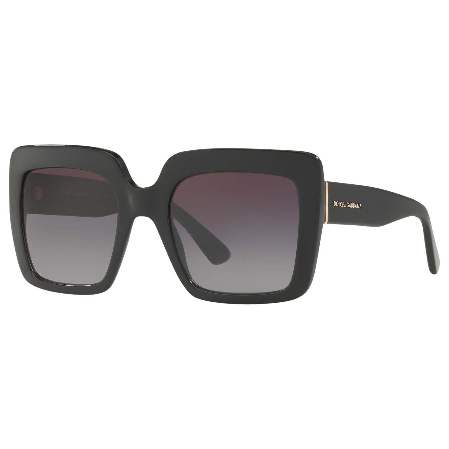 Dolce & Gabbana DG4310 Oversize Square Sunglasses, Black/Grey Gradient