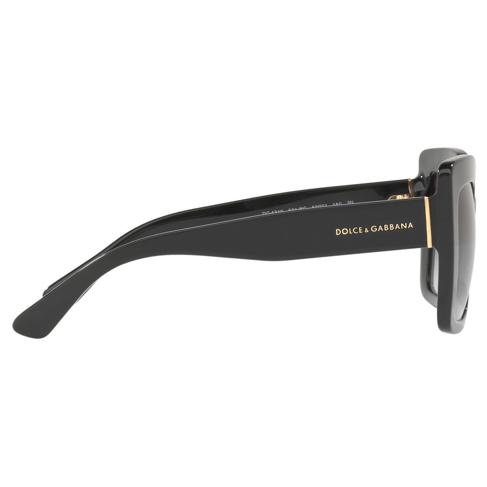 Dolce & Gabbana DG4310 Oversize Square Sunglasses, Black/Grey Gradient