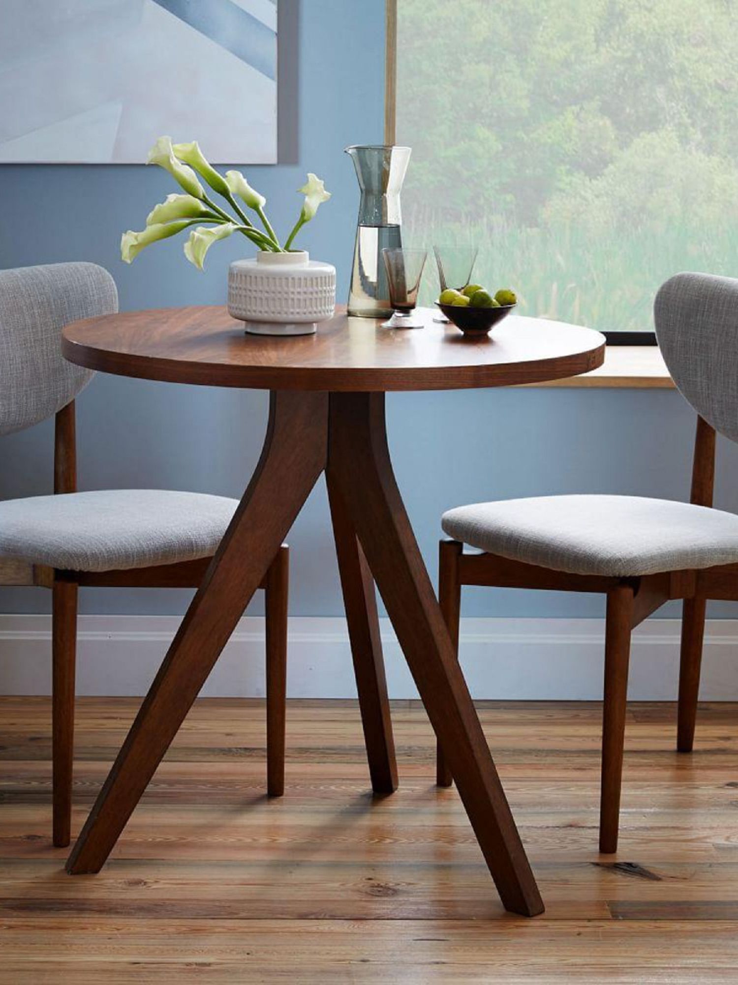 West Elm Tripod Round 2 Seater Dining Table At John Lewis And Partners