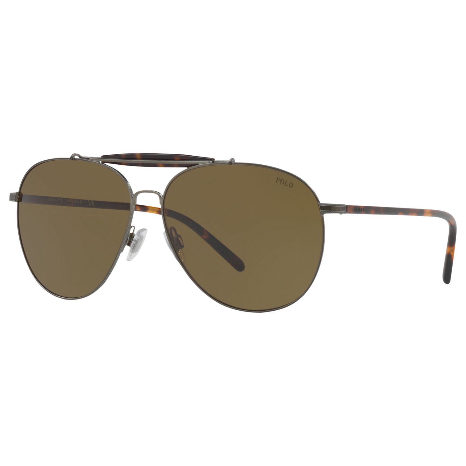Polo Ralph Lauren PH3106 Men's Aviator Sunglasses at John Lewis & Partners