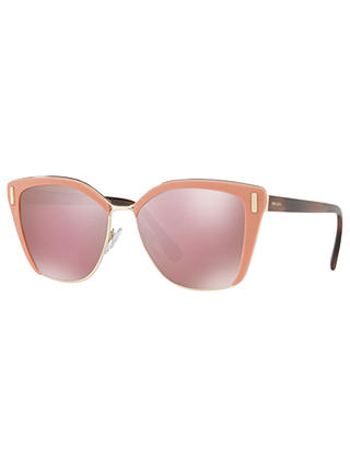 Prada PR 56TS Square Sunglasses, Pink/Mirror Rose