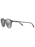 Polo Ralph Lauren PH4110 Men's Oval Sunglasses, Black/Mirror Grey