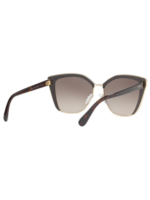 Prada PR 56TS Square Sunglasses, Dark Tortoise/Brown Gradient