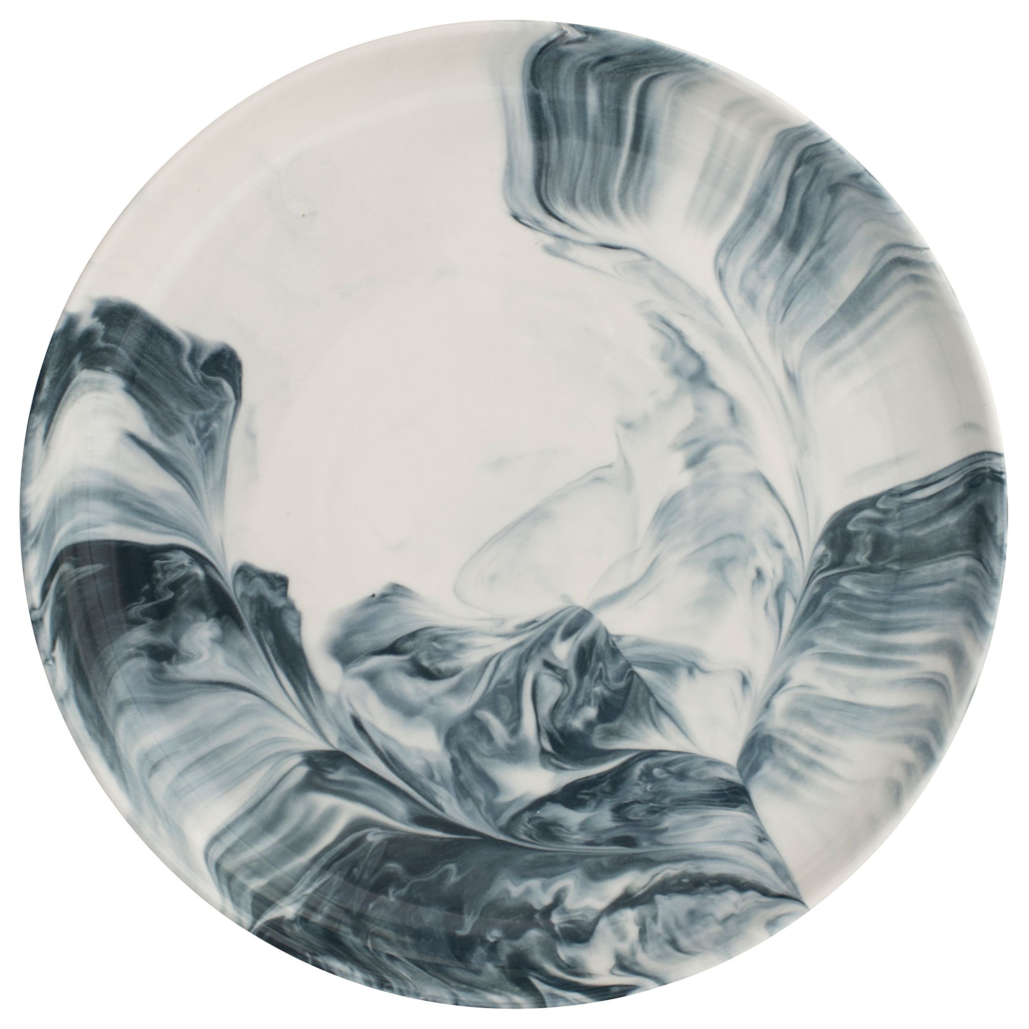 BlissHome Marble Side Plate, Dia.22cm, Grey