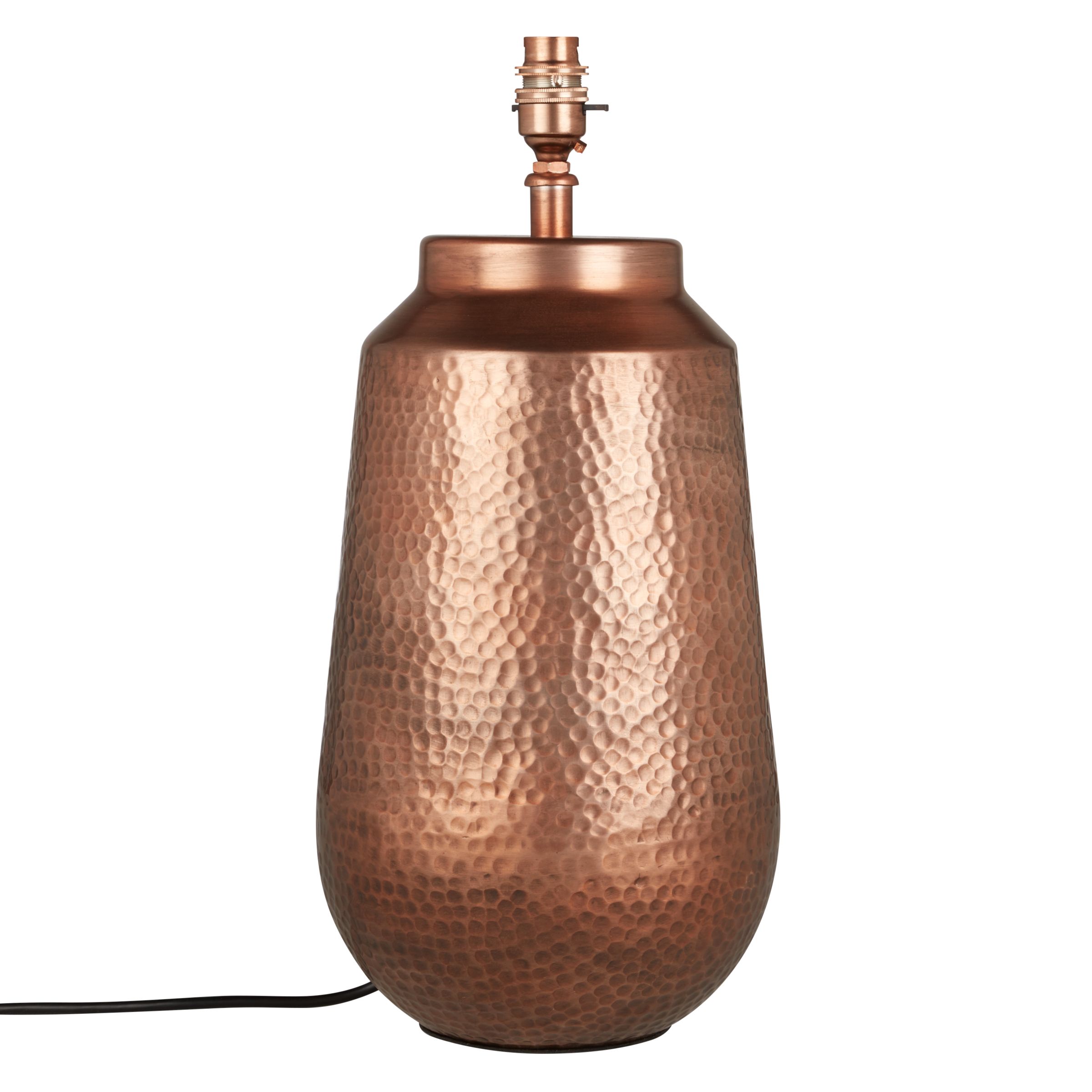 John Lewis Partners Rohan Hammered, Hammered Antique Copper Table Lamp