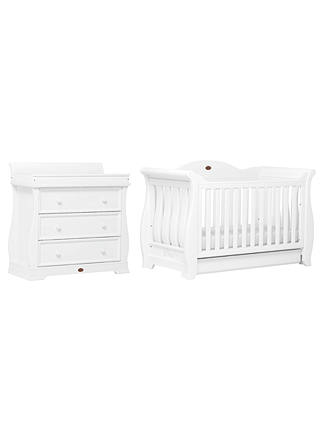 Boori Sleigh Royale Cotbed and Three Drawer Dresser, White