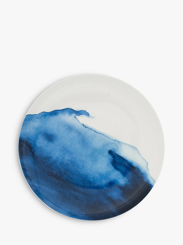 Rick Stein Coves of Cornwall Constantine Bay Dinner Plate, 28cm, Blue/White