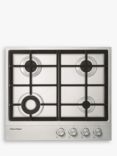 Fisher & Paykel CG604DNGX1 Gas Hob, Stainless Steel