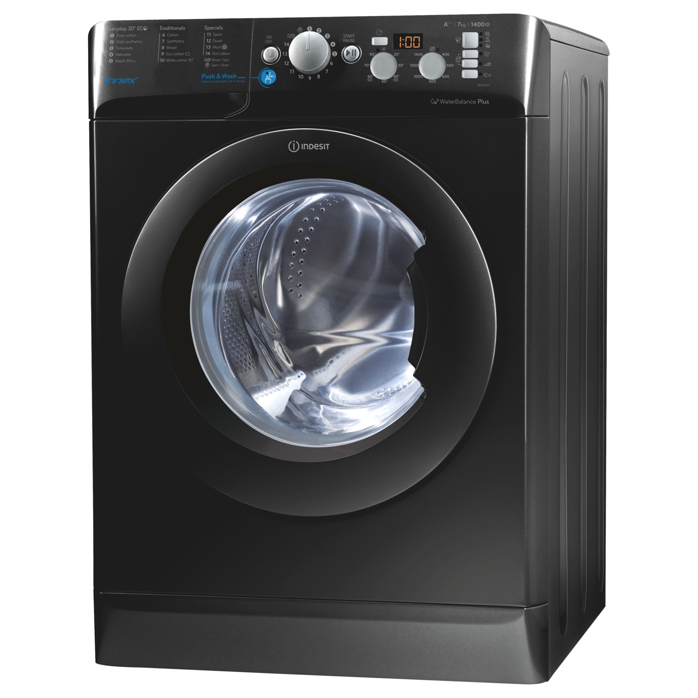 Indesit Innex BWD71453 Freestanding Washing Machine, 7kg Load, A+++ Energy Rating, 1400rpm