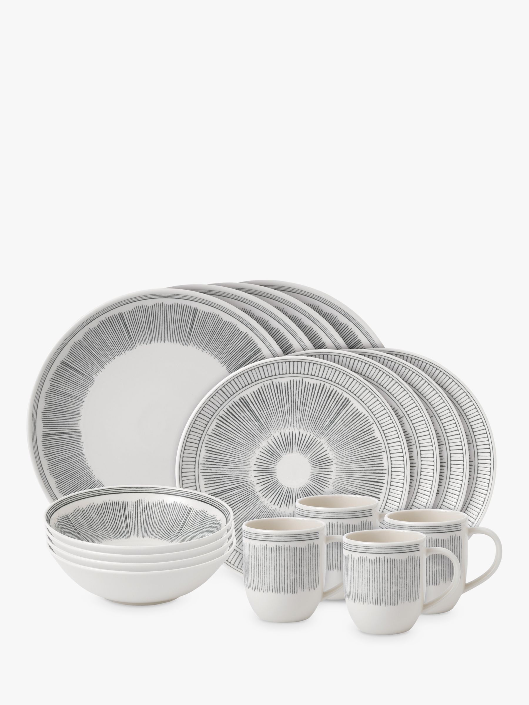 ED Ellen DeGeneres for Royal Doulton Charcoal Grey Lines Porcelain Set review