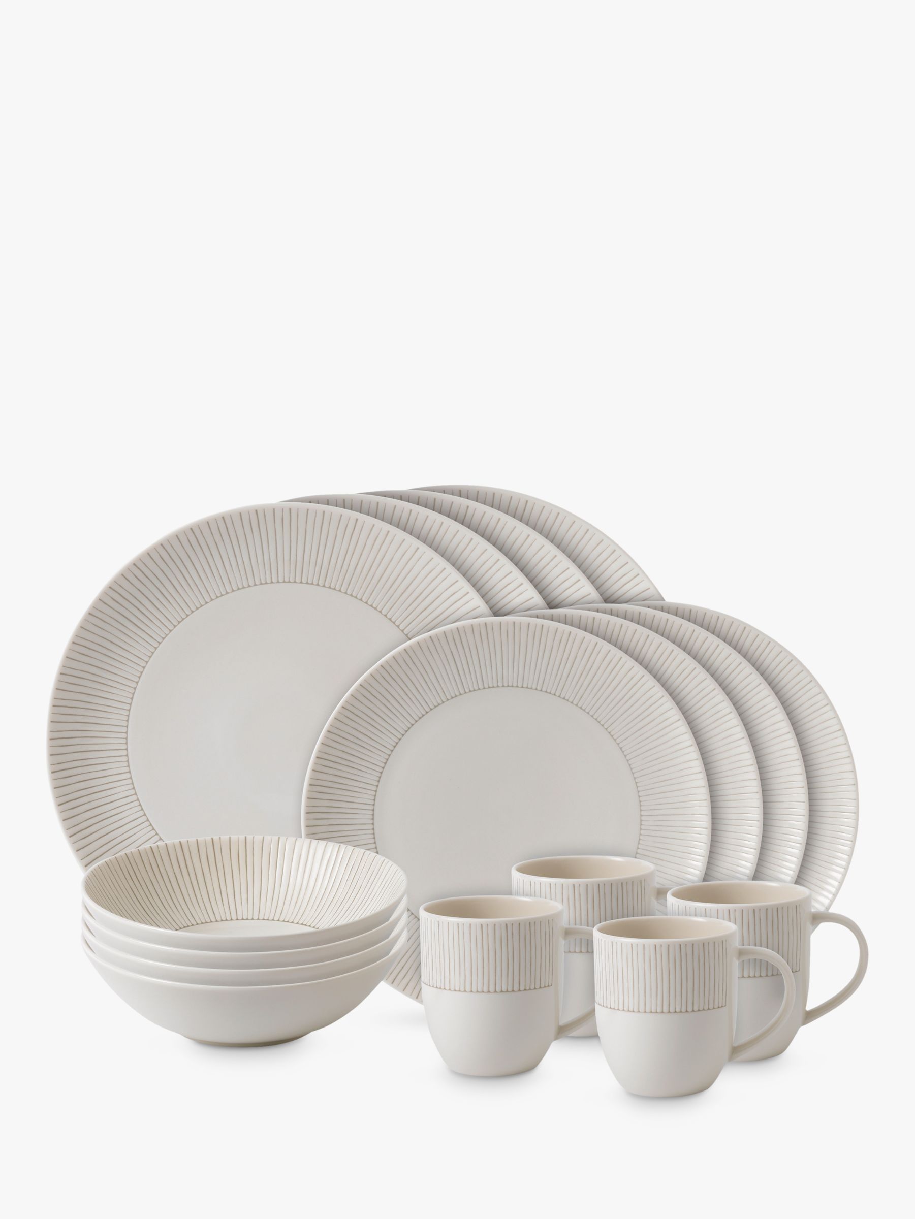 ED Ellen DeGeneres for Royal Doulton Taupe Stripe Porcelain Set review