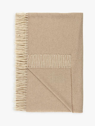 Croft Collection 100% Cashmere Throw, Natural