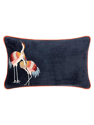 John Lewis Sarus Crane Embroidered Cushion