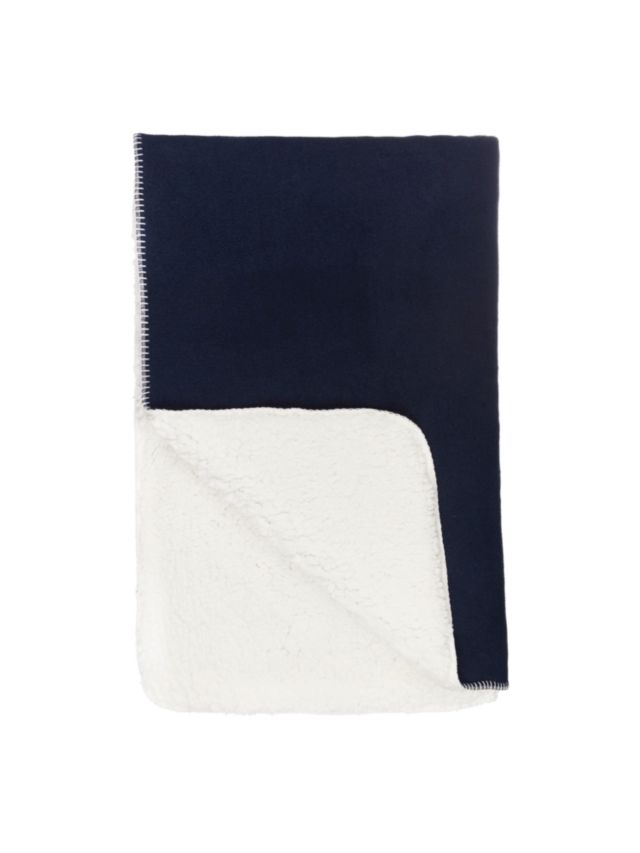 House by John Lewis Sherpa Throw, Navy
