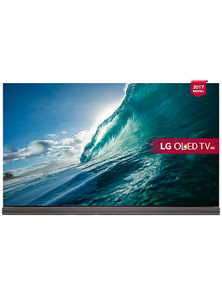LG OLED65G7V SIGNATURE OLED HDR 4K Ultra HD Smart TV, 65" with Freeview Play, Picture-On-Glass Design & Foldable Dolby Atmos Sound Bar Stand, Gold