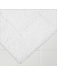 John Lewis Deep Pile Shower Mat, White