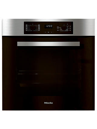 Miele H2267BP Discovery Multifunctional Pyrolytic Single Built-In Oven, Clean Steel