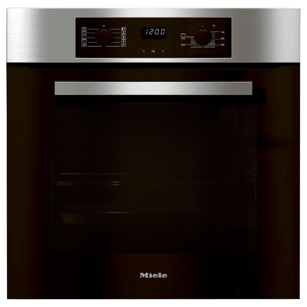 Miele H2265BP Discovery Built-In Pyrolytic Single Oven, Clean Steel