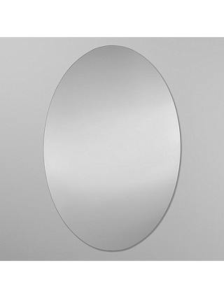 John Lewis & Partners Plain Glass Oval Mirror, 60 x 90cm