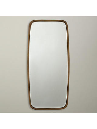 John Lewis & Partners Curved Rectangular Mirror, Brass