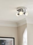 John Lewis Polaris LED 3 Spotlight Bathroom Ceiling Plate, Chrome